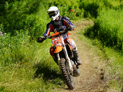 Dirt bike on trail
